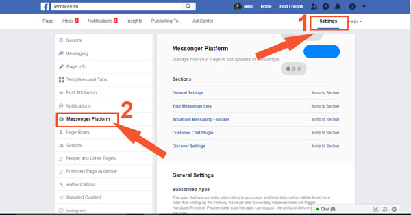 Embed Facebook Messenger Chat widget in blogger