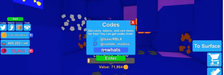 Legendary Egg Codes Mining Simulator Roblox